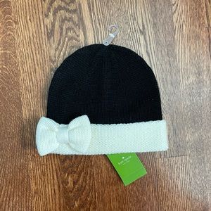 Kate Spade Fine Gauge Jersey Bow Cuff Hat